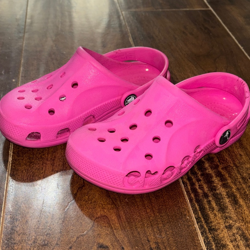Girls’ Pink Baya Crocs - Size 13